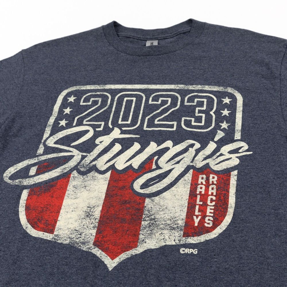 Sturgis 2023 Rally Races Motorcycle Heather Gunmetal‎ Blue Size Medium